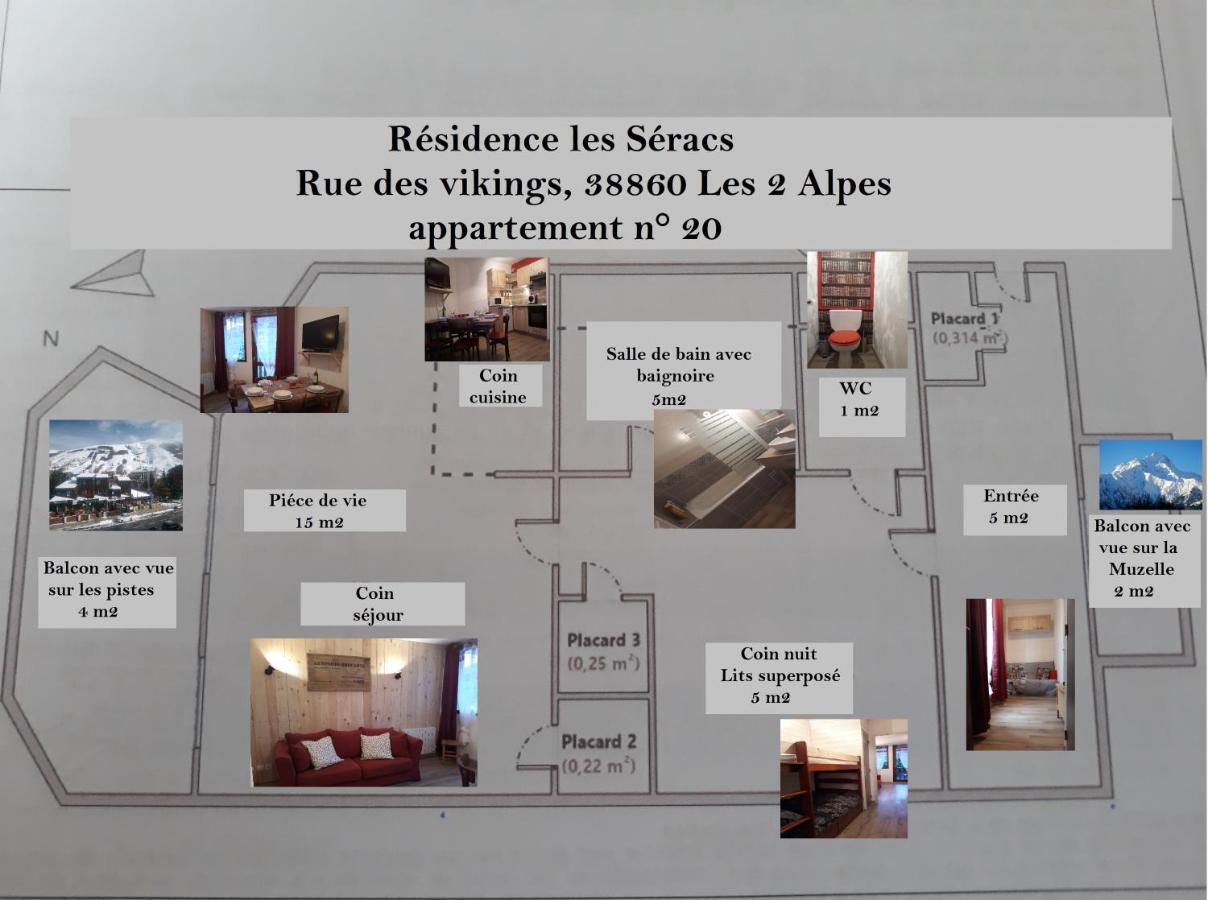 Apartmán Le Cocon, Centre Station Les Deux Alpes Exteriér fotografie